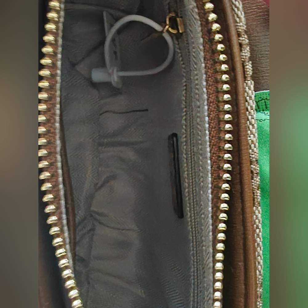 Casual Brown Monogram Crossbody Bag - Picture 12 of 12